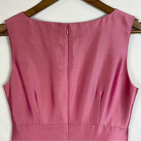 Fiori Di Zucca Pink Silk Sea Shell Embellished A Line Dress Size 8 - Picture 5 of 11